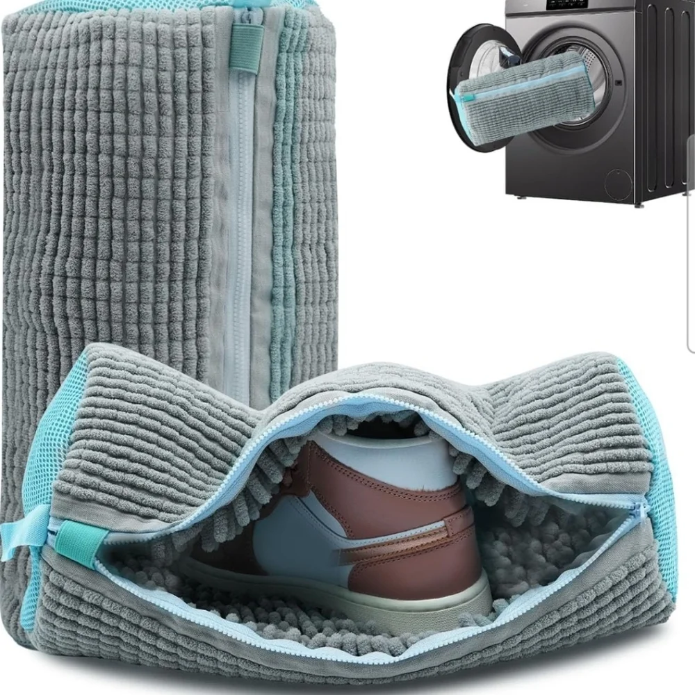Mesh Laundry Shoe Wash Bag‎ - Gray 2pc Set